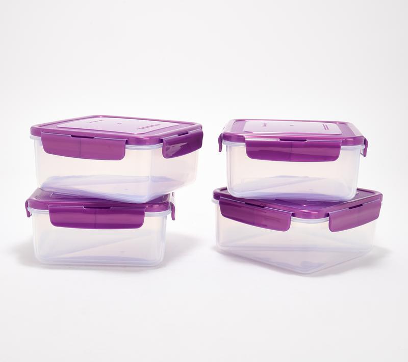 LocknLock Set of 2 Sandwich Squares w/ Insert Trays