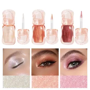 3-Piece Shimmer Liquid Eyeshadow Set | Multi-Use Glitter Eye Tint for Inner Corner, Aegyo-sal & Highlighter, Sparkle Pearl Eye Gloss, Long-Lasting Dewy Eye Makeup, Portable Party Cosmetic Kit, Glitter Cosmetics Kits, Essential Beauty Gift