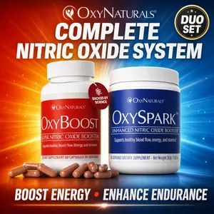 OxySpark + OxyBoost Nitric Oxide Support Duo for Men & Women | Energy, Circulation, Stamina & Workout Performance Support | ViNitrox, Beet Root, L-Citrulline & Natural Ingredients | No Synthetic Stimulants