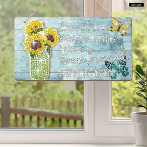 2D Flat2D Flat Pattern DIY Diamond Art Painting Hanging Pendant Kits Gnome Cross Flower Themed Diamond Art Hanging Signs Diamond Art PaintDiamond Painting Kit is Suitable for Decorations. Create Unique DIY Handicrafts, Making Gifts Distinctive and Unique!