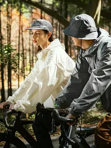 Unisex Lightweight Sun Protection Jacket, Men's Waterproof Windbreaker Hooded Outdoor Hiking Skin Coat, Quick Dry Packable UV Protection Jacket for Summer Travel