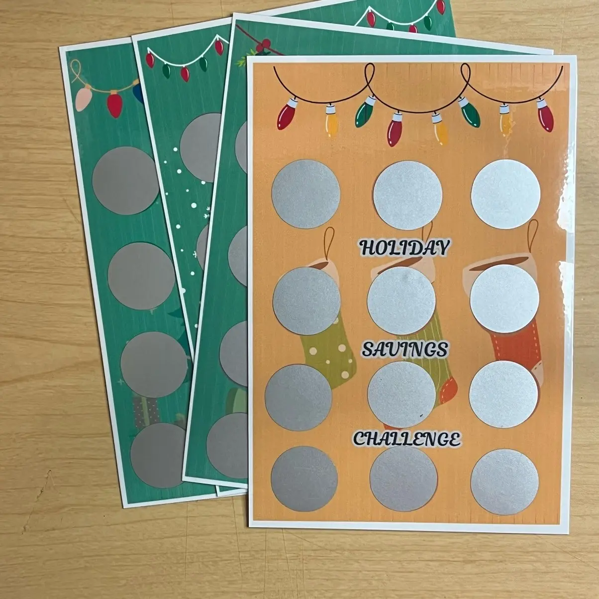 Large Savings Challenge Cards