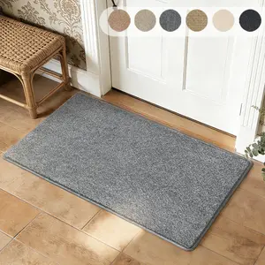 2'x3' Geometric Carpet Stair Tread Landing Mat Non Slip Self Adhesive Washable Stairway Grip Rug Stair Protector Mat for Indoor Kitchen Bathroom Decor Stain Resistant Tape Free