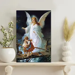 Angel & Teenager Pattern DIY Diamond Arts Colorful Painting Kit without Frame, 5D Diamond Arts Colorful Painting Kit, Wall Art Decor for Home Living Room Bedroom