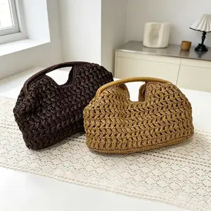 2026 New Fashionable Women's Straw Handbag - Woven Shoulder Bag, Sports & Outdoor Accessory for Beach Travel