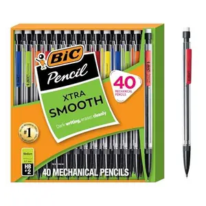 BIC Xtra Smooth Mechanical Pencil with 0.7 mm Medium Point ,Refillable and Retractable, School Supplies for Students and Teachers, 40-Count Pack