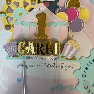 Carnival Cake topper Cake Birthday Topper