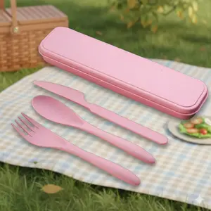 Portable Camping Cutlery Set: Stainless Steel Knife Fork Spoon, Compact & Rustproof Travel Utensils for Hiking Picnic Outdoor Meal Prep Student Fitness Camping Kitchenware