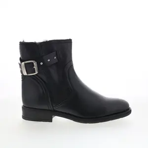 Pajar Memory 53866 Womens Black Leather Hook & Loop Ankle & Booties Boots