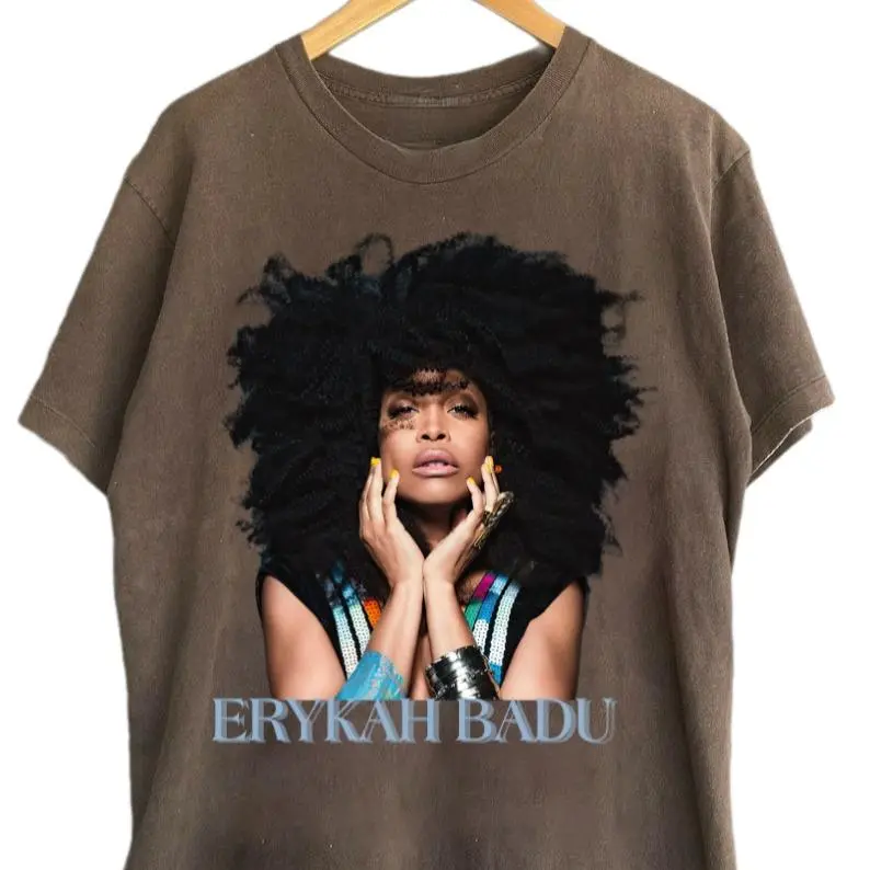 [Sale Up To 30%] 90s Erykah Badu Shirt Unisex, Erykah Badu Tour Hip Hop Rap Tee, Retro Concert Graphic Tee, Gift for Fans