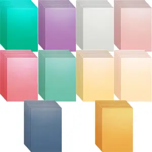 A4 50 Pack of Multiple Colors Pearlescent Cardstock Paper Sheets, Western Theme Decorative Paper for Crafts and Scrapbooking