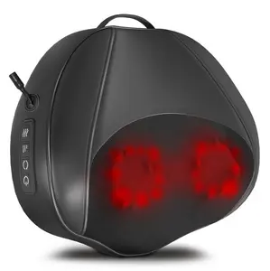 Deep Kneading Shoulder Massager with Heat, 20 Nodes Full Body Relaxation, 2 Modes & 3 Intensities, 10 Min Auto Timer, Plug-in Electric Back Massager for Neck Shoulder Back Pain Relief (Black) Ideal Christmas Birthday Gifts for Women Men, Home Office Use