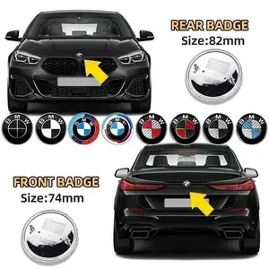 74mm 82mm Rear Boot Badges Front Hood Trunk Emblem Logo For Bmw F15 F10 E64 E63 E60 E52 E83 E46 E92 E90 E84 E93 G03 F20 X3 X5 X6