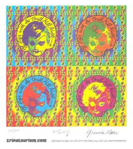 LSD Blotter Art "Kooler Than Blotter" by Groovie Mann for My Life With The Thrill Kill Kult, Signed & Numbered, Vintage 2003, MLWTTKK