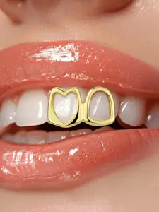 Gold Teeth Jewelry For Men Gold Tooth Cap Hip Hop Outfits Single Teeth Accessories Jewelry Halloween Custome Rapper Accessories