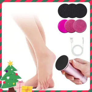 Rechargeable Electric Foot File Kit, 1 Set Portable Foot Dead Skin Remover, Multifunctional Personal Foot Grinding Tool for Home & Nail Salon, Gifts for Girlfriend, Winter Gift