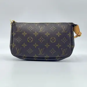Pre-owned Louis Vuitton Coated Canvas Shoulder Bags Monogram Canvas Pochette Accessories