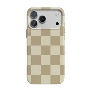 Casely iPhone 17 Pro Case | Fit Check | Neutral Checkerboard | Compatible with MagSafe | Classic Ultra Thin Design