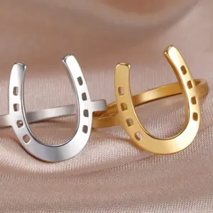 U-shaped horseshoe ring, lucky birthday gift for friends, daily wear