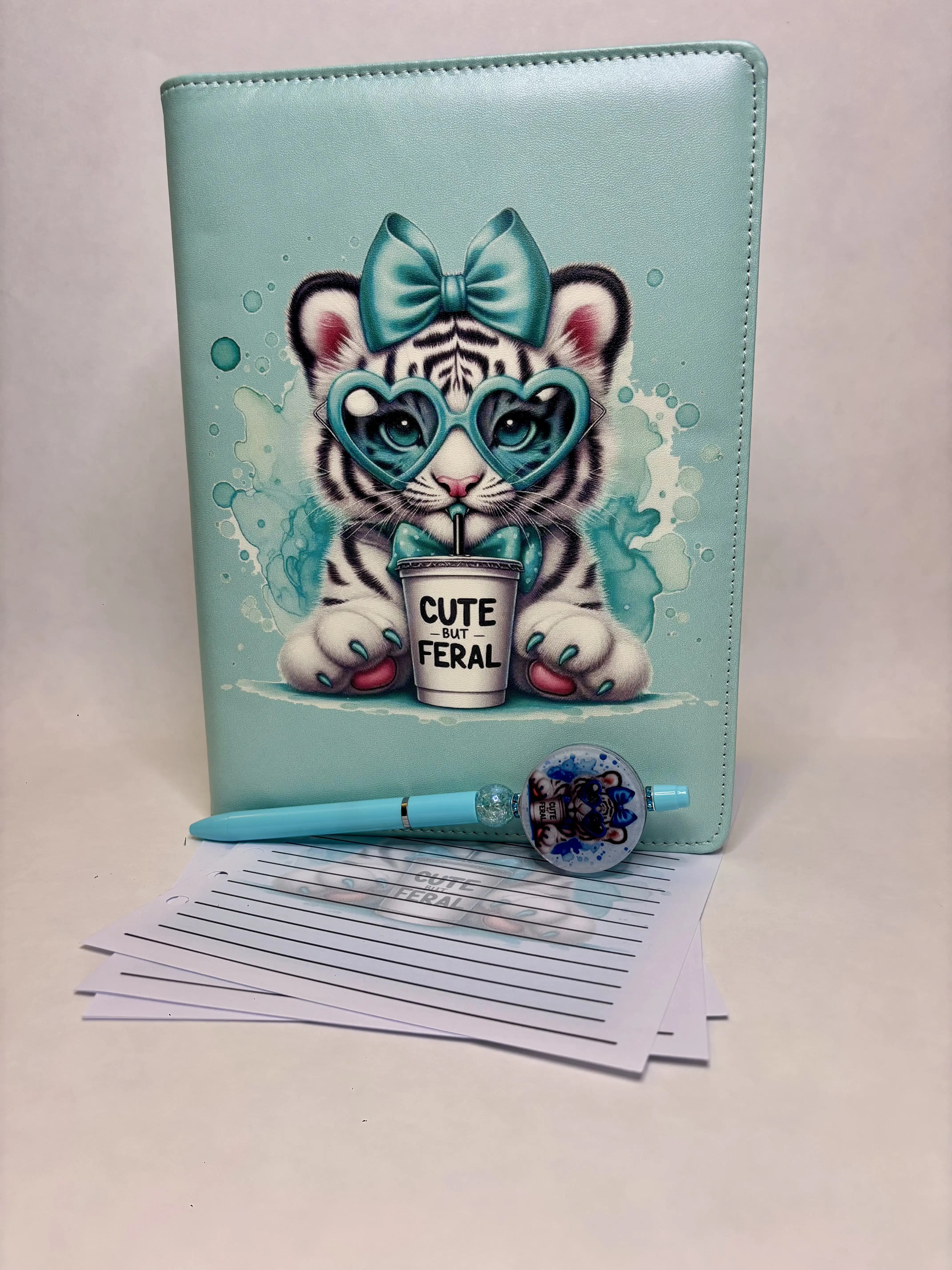 Cute But Feral Binder Bundle — A5 Binder, Matching Paper + Beaded Pen