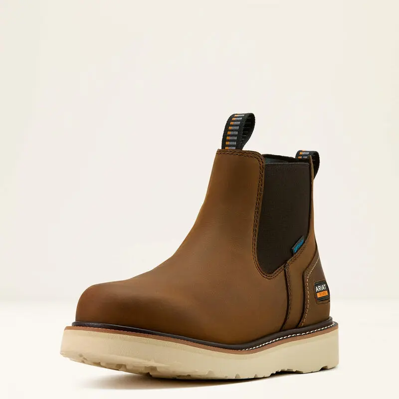 ARIAT Men's Rebar Wedge Chelsea Waterproof Work Boot