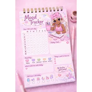 Mood Tracker Journal | Daily Mental Health & Wellness Planner