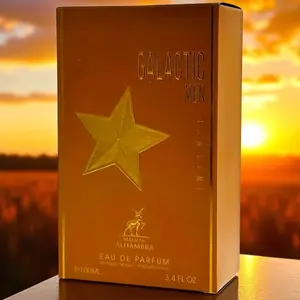 Maison Alhambra Galactic Men Intense Eau de Parfum Spray Citrus Woody Gourmand Amber Long Lasting Fragrance for Men 3.4 Ounce 100 ml