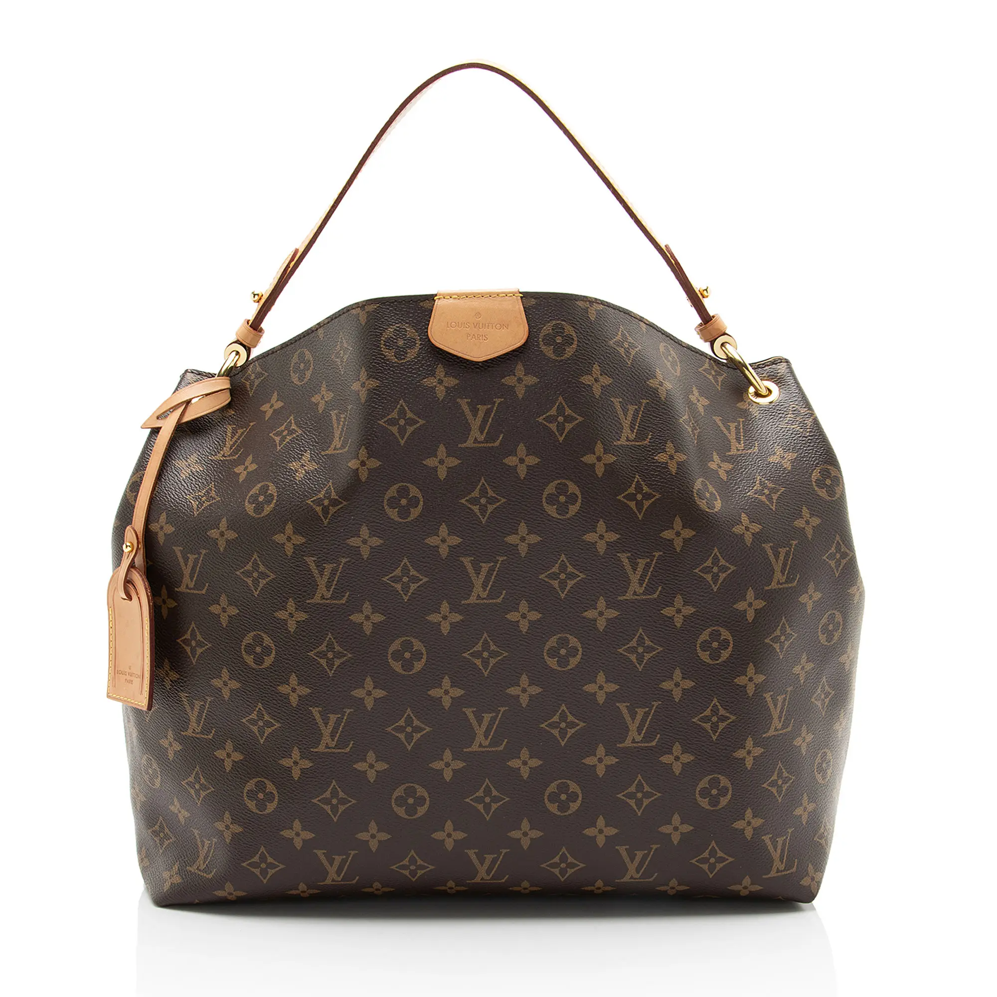 Pre-owned Louis Vuitton Leather Shoulder Bags Monogram Canvas Graceful MM Hobo