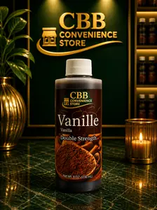 Cbb Convenience Store Haitian Vanilla Bean Extract, 8oz Ambient Cupboard-Storable Flavoring for Baking