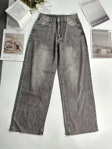 Baggy Jeans Women Washed Denim Wide Leg Streetwear Y2K Vintage Pants #Thigh‑Ruched Denim Jeans#women's clothes, trending, marlon, outfits inspo, neon black, mothers day gift, starched jeans, jeff hardy, lady london, carrot fit jeans