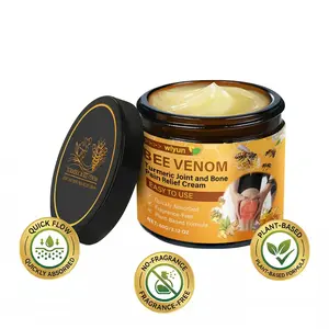 Joint Relief Cream 60g, Joint Care Cream, Natural Formula Bee Venom Joint Gel, Relieves Joint Pain in The Neck, Waist, Back, Hands, Feet, and Legs.