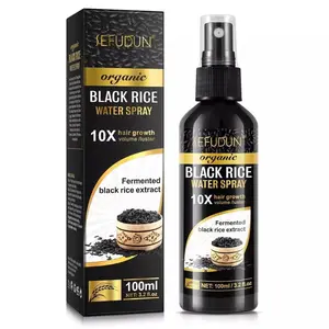 Black Rice Water oil Spray for Hair Growth, Repair Damaged Hair, Castor Oil and Ginger Root for Thicker, Black Rice Extract with Castor Oil, Ginger Root for Thicker, Longer, Fuller Hair