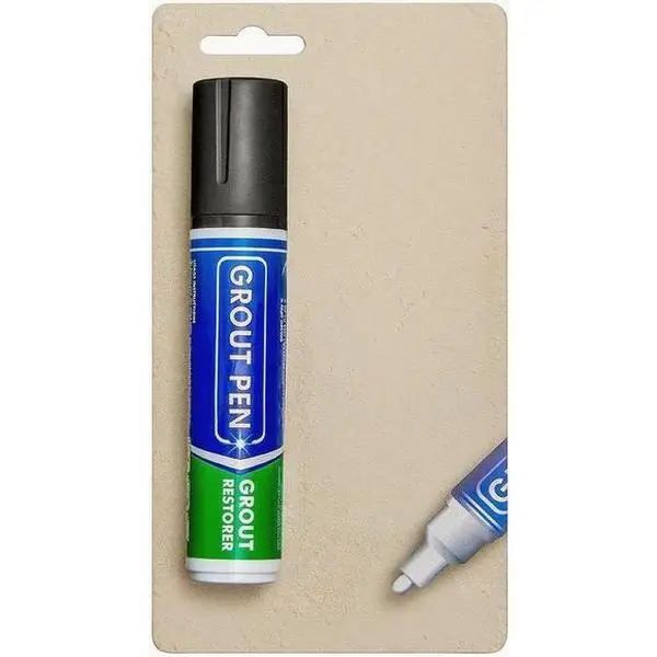 Grout Pen with 15mm Wide Cotton Tip, 20mL Black Advanced Formula Colorant & Durable Sealer for Bathroom Ceramic-Porcelain Tiles, Ideal for DIY Enthusiasts, Easy Application, Smooth Even Coverage, Long-Lasting Refresh, 15Mm Wide Tip, Durable & Waterproof