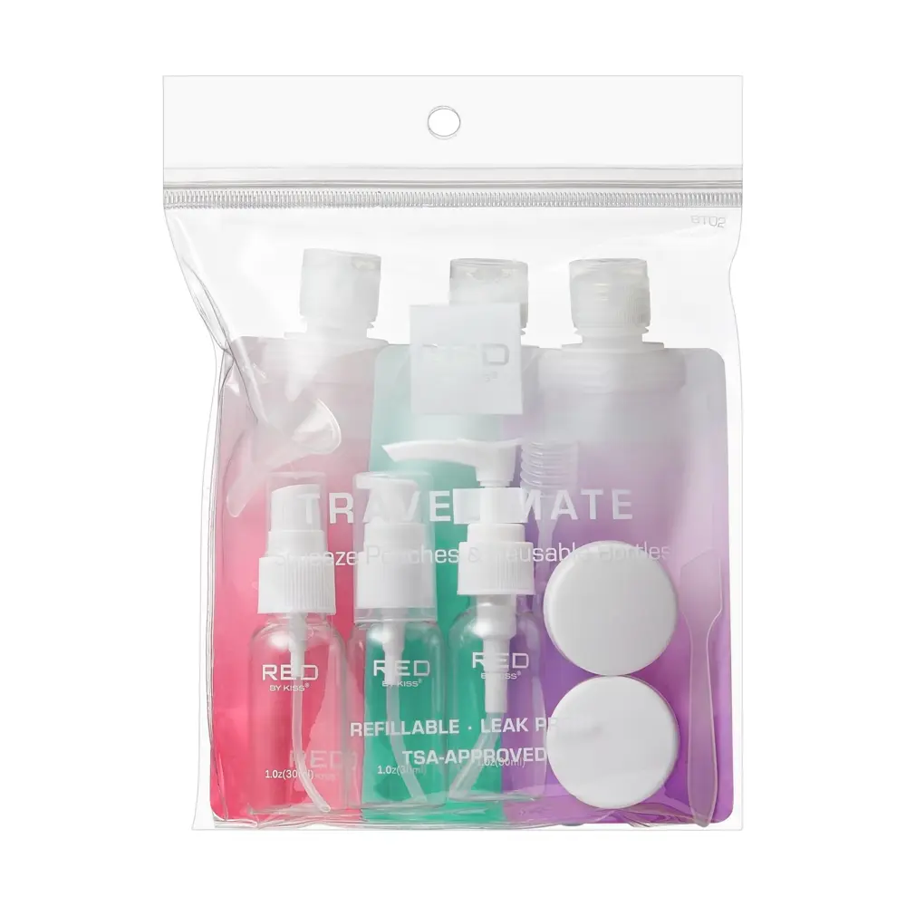 RED by KISS Travel Mate Refillable Containers Set RED by KISS Travel Mate Refillable Containers Set
