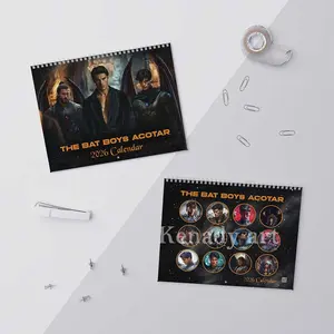 The Bat Boys Acotar 2026 Wall Calendar SJM Book Schedule Rhysand Cassian Azriel Calendar New Year Gift For Fan