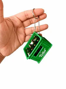 Toña Beer Crate Keychain  – Keychain, Fridge Magnet & Bottle Opener 3-in-1 Kitchen Utensils