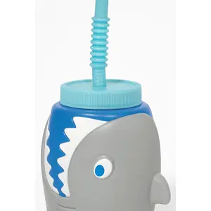 Shark Sippy Cup with Straw - 18oz Reusable Drinkware