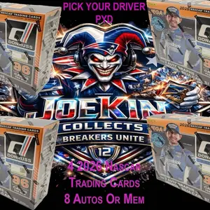 NASCAR Collectible Sports Cards Break - 4 Box PYD Break with 8 Autographed or Memorabilia Cards