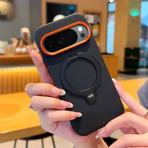 Suitable for Google Pixel 10 phone case, full coverage, anti-drop, Shockproof, leather texture, Google Pixel 10 Pro protective case, Google Pixel 10 Pro XL, Golden Armor magnetic rotating stand