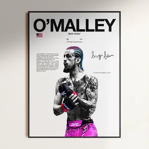 Sean O'Malley Poster, UFC Wall Print, MMA Print, UFC Bantamweight Champion, Ufc Gift For Him, Sports Print, Gym Decor