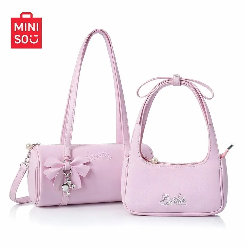 Barbie Princess Series Cylinder & Bow Shoulder Bag, Elegant Design + Dual Styles, Ideal for Daily Item Organizing & Outfit Matching, Perfect for Shoulder/Handheld Carry & Fan Use,Holiday & Holiday Haul & New Year Women's Tote Bag#Summervibes