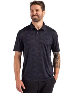Cutter & Buck Coastline Recycled Double Peached Camo Print Mens Polo