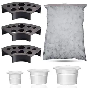 303Pcs Tattoo Ink Caps Kit - Emalla 3Pcs Black Tattoo Ink Cups Holder with 300Pcs Tattoo Ink Caps 100 Small 100 Medium 100 Large Tattoo Ink Cups Tattoo Ink Container Tattoo Kit Tattoo Supplies