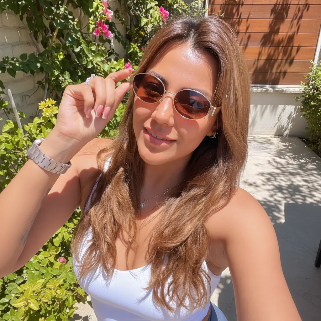 Oval Sunglasses with Gold Frame — Retro Western Style