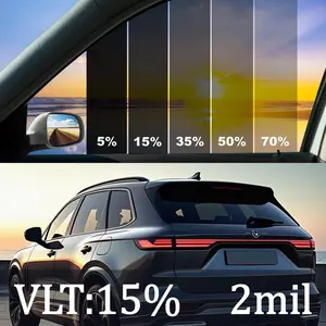 [SALE] 15% VLT Window Tint Roll 20"x10ft | 2Mil Pro 2-Ply | Dark Privacy & Glare Reduction | DIY Professional Grade Film YBC-Window Film