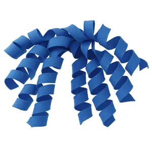 Neon Blue Curly Grosgrain Gift Bow