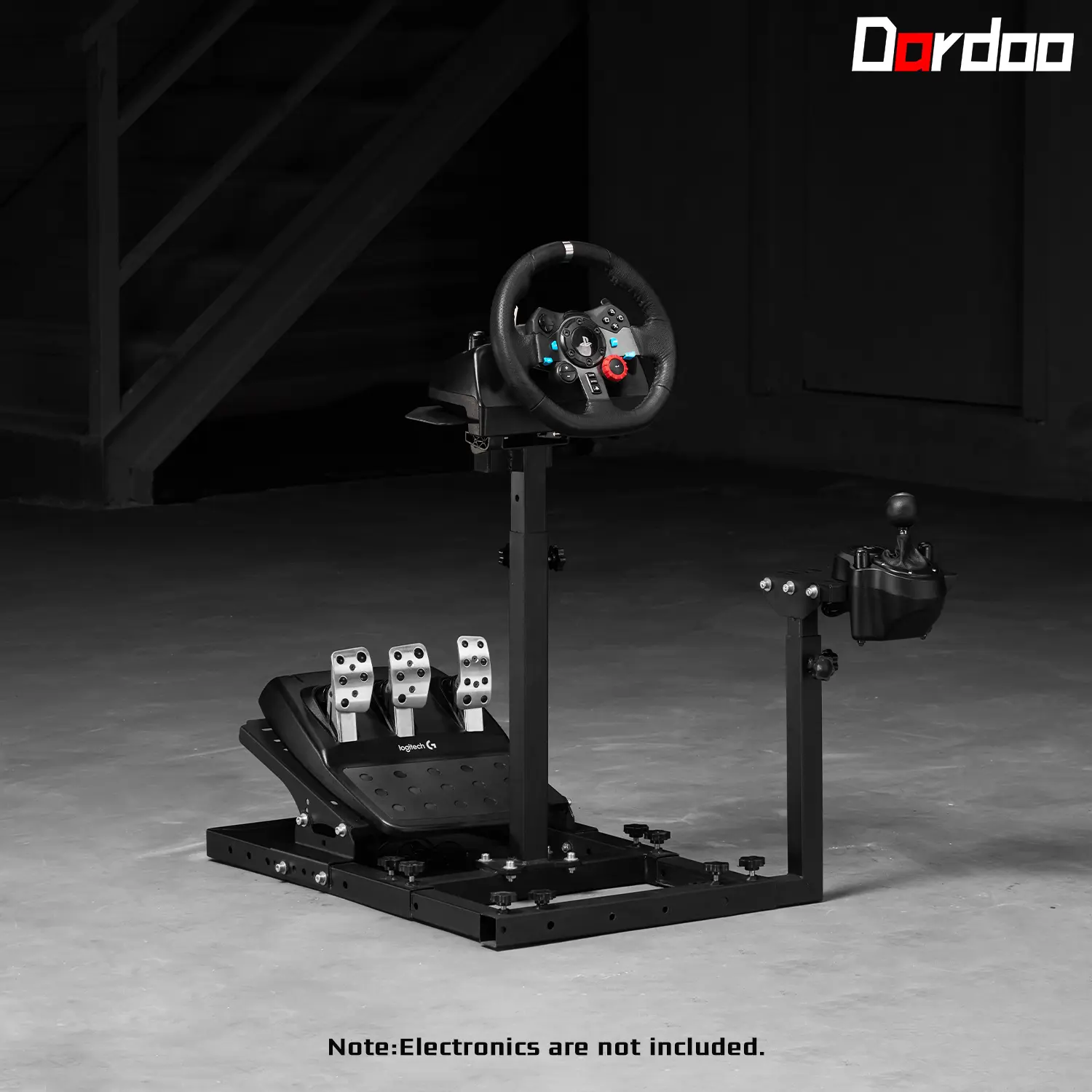 Dardoo G29 Alloy Racing Wheel Stand - Gravity-Upgraded Driving Simulator Cockpit Accessory, Compatible with G920, G923, G27, T150, T248, T300RS, TMX Game Consoles (Steering Wheel, Pedal, Seat Not Included)