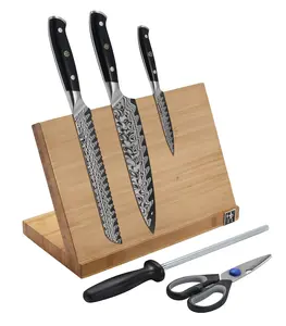 Henckels Compass Damascus 6-pc Magnetic Easel Knife Set