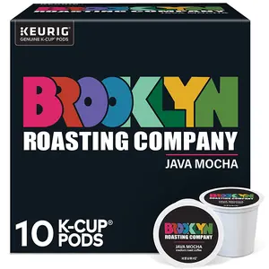 Brooklyn Roasting Company Java Mocha Coffee - Bold and Rich Keurig K-Cup Pods - 10 Count Box