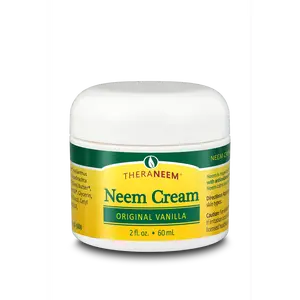 THERANEEM Original Vanilla Neem Cream, 2 fl oz (60 mL) Ayurvedic Body Moisturizer for Sensitive Skin with Antioxidants, Essential Fatty Acids & Moisture Retention